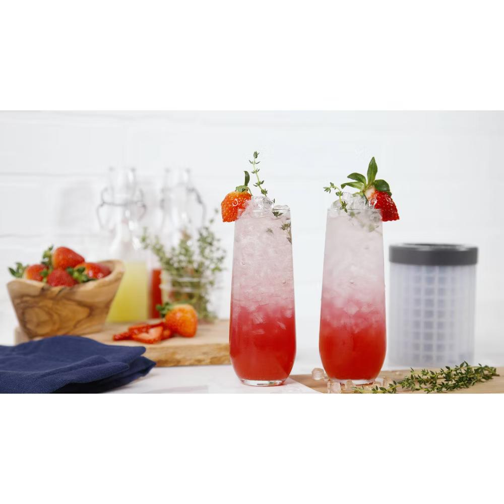 Set of 2 Twist and Release Mini Ice Set: Silicone Ice Cube Trays, 150 Cavities, Dishwasher-Safe, Gray - Image 2