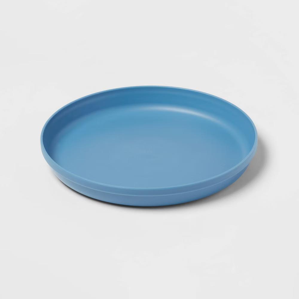 7" 6pk Plastic Kids' Dinner Plates - Toddler Plates, Reusable, Dishwasher & Microwave Safe