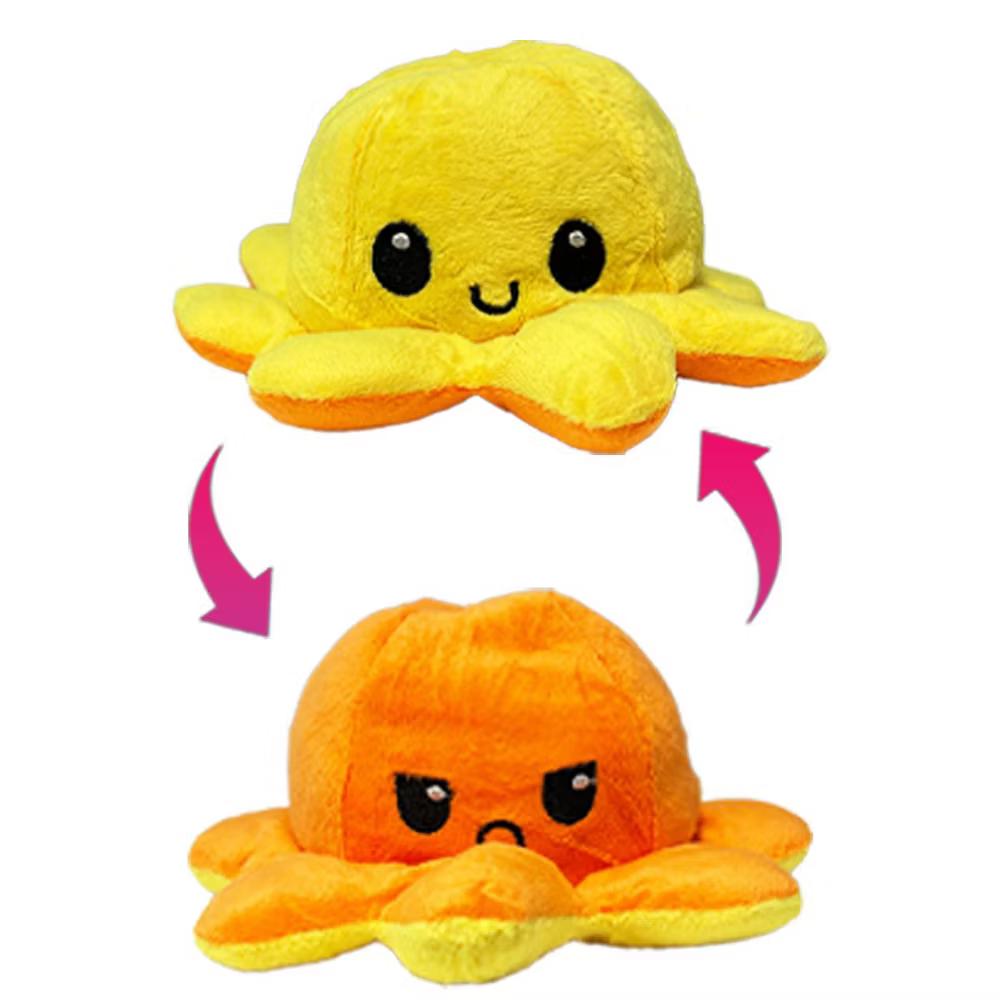 Link Moody Reversible Emotion Octopus Plushie Sad/Happy Express Your Emotions Moody Plush Toy Sensory Fidget Toy for Stress Relief - Image 11
