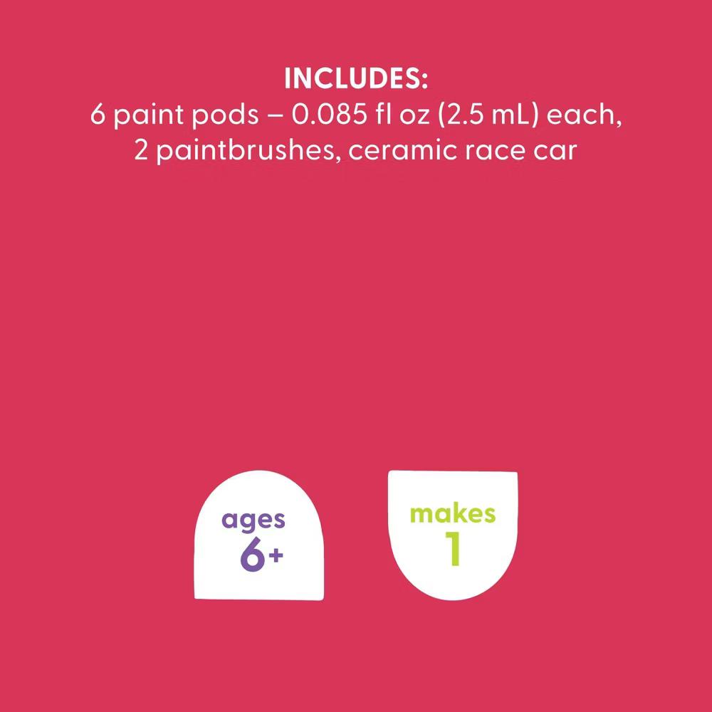 Ceramic Race Car Painting Craft Activity Kit - Image 4