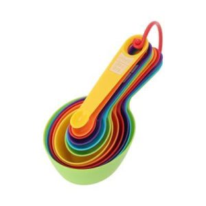 Measuring Cups 12-Piece Measuring Set Cups and Spoons Dishwasher Safe Plastic Assorted Color 1 Set