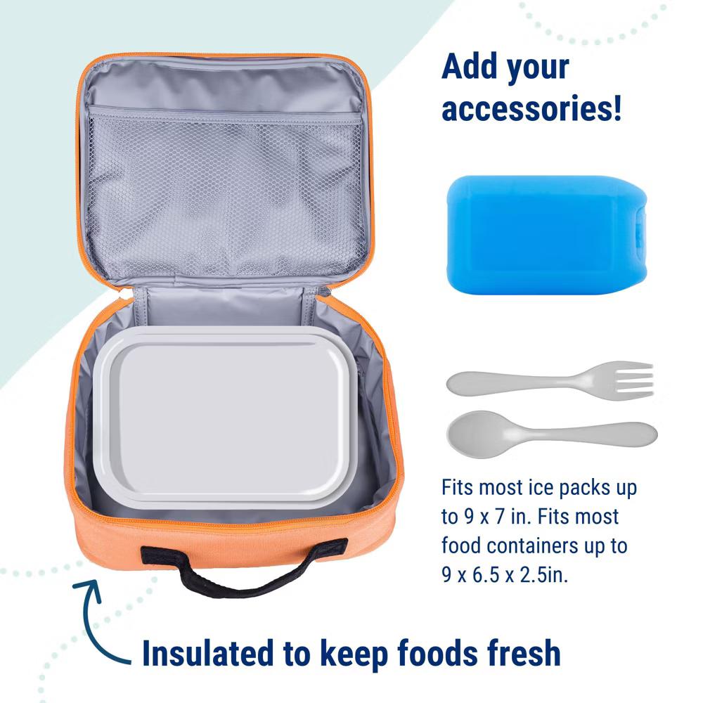 Wildkin Kids Insulated Lunch Box in Solid Colors – Durable and Reusable for School & Travel - Image 11