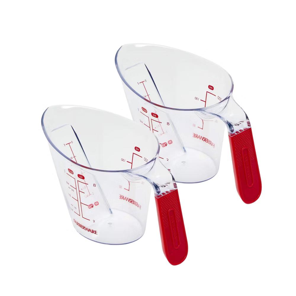 Farberware Pro Angled Measuring Cup - Clear Standard & Metric Markings - Ideal for Baking, Cooking, Liquid Measuring (Red) - Image 9