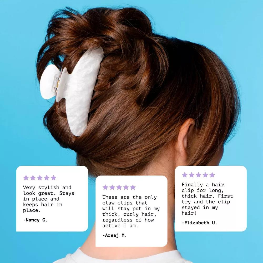 Come in Clutch Claw Clip for Medium Hair - Pearl - Image 6