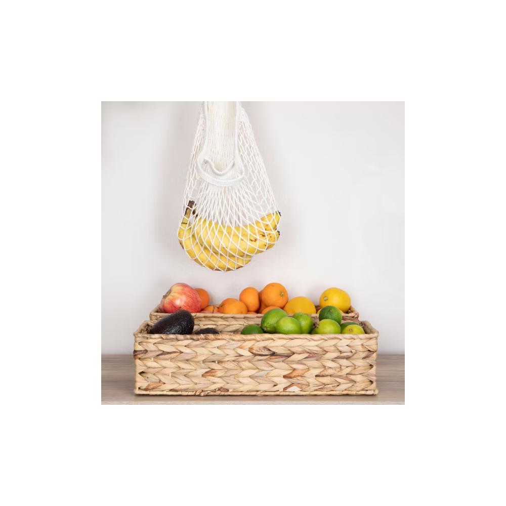Handwoven Seagrass Rectangular Storage Basket - Image 22
