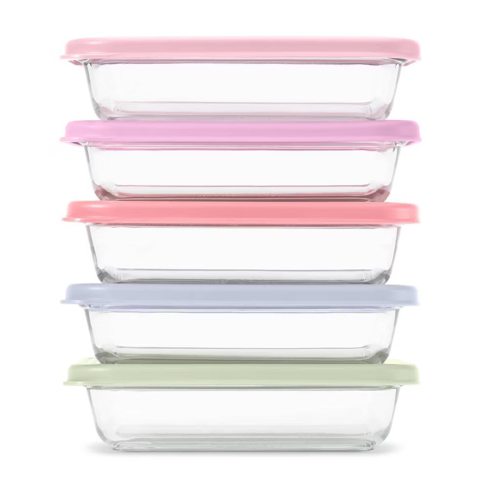 Everyday 10pc 3c Glass Meal Prep Food Storage Container Set - Image 4