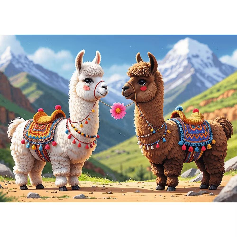 Kids Treflik Laurel - Colorful Llamas 200 Piece Puzzle - Image 4