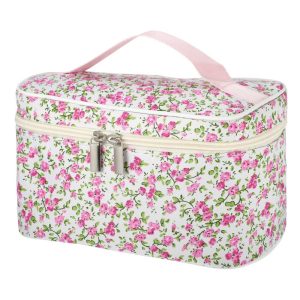 Women's Floral Quilted Makeup Bag 1 Pc