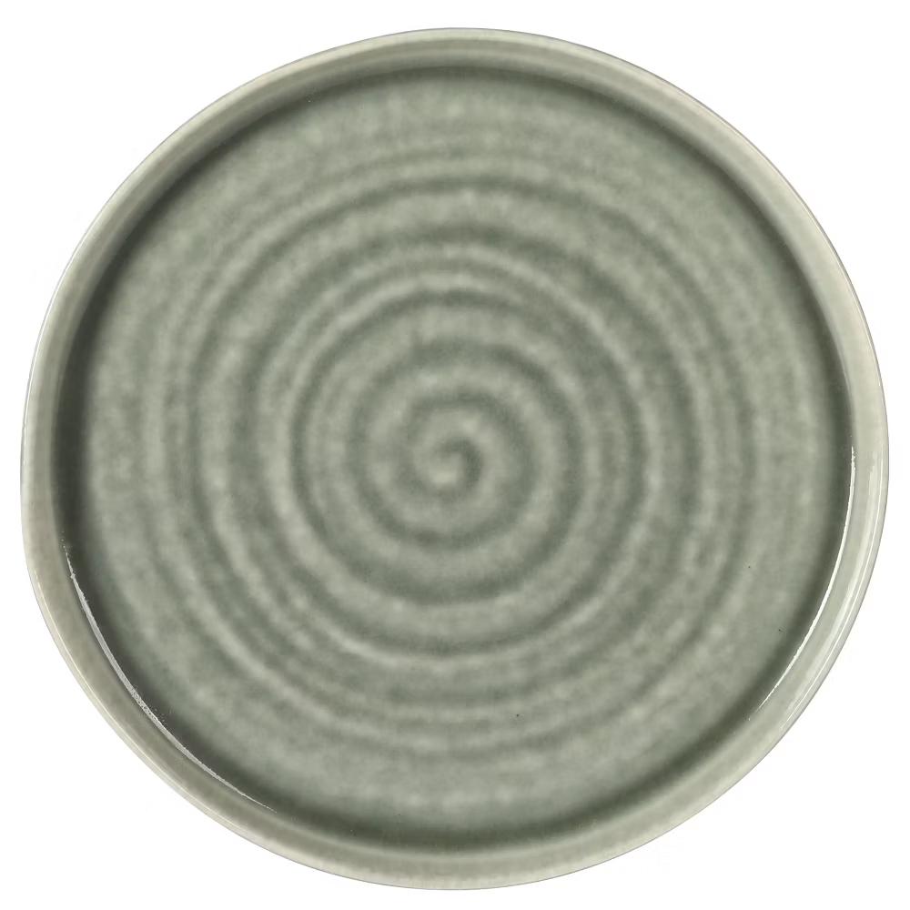 Eclipse Swirls Plates and Bowls Sets, 12-Piece Stoneware Dinnerware Sets, Reactive Glaze Dish Set - Image 2