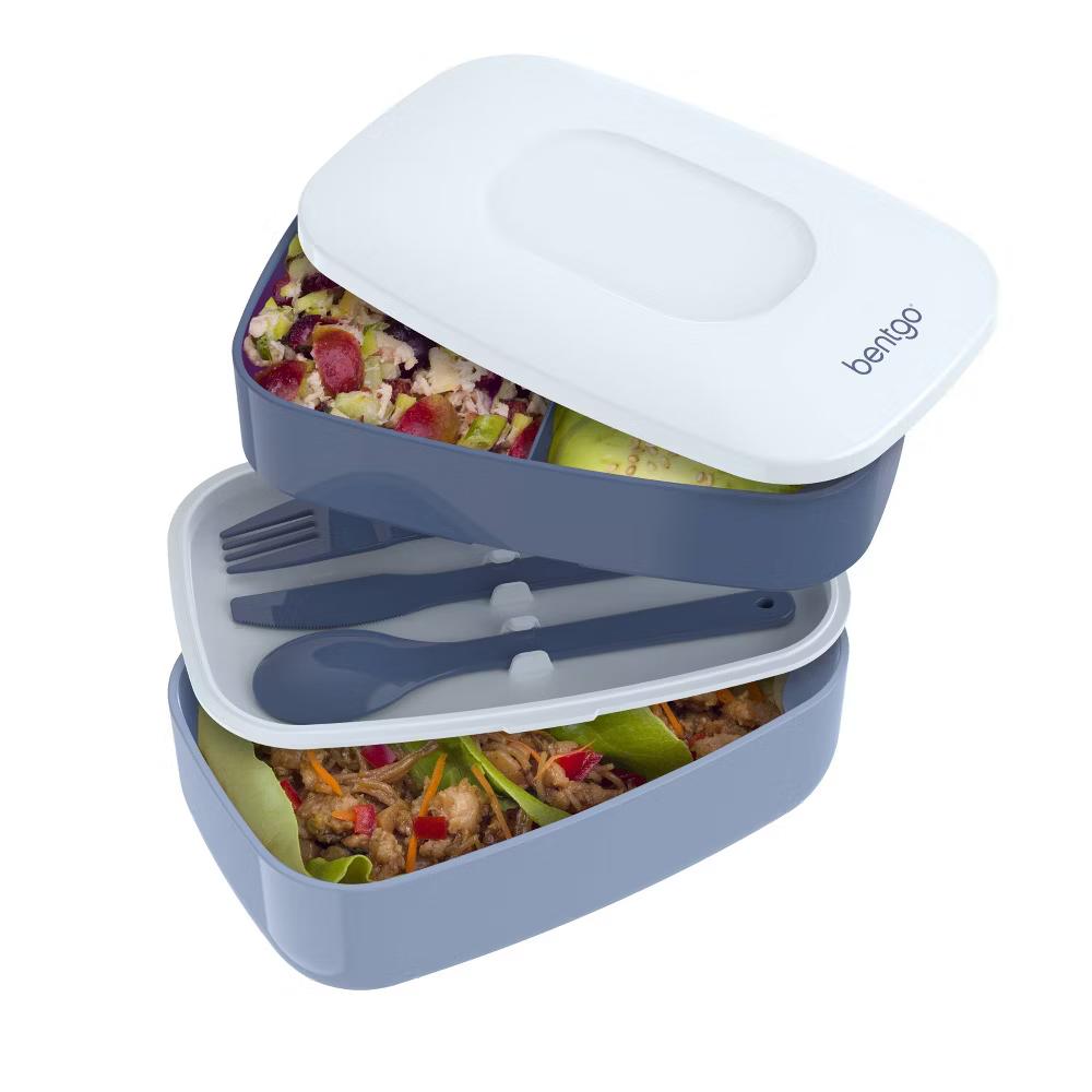 Classic All-in-One Stackable Lunch Box Container with Built in Flatware - Image 59