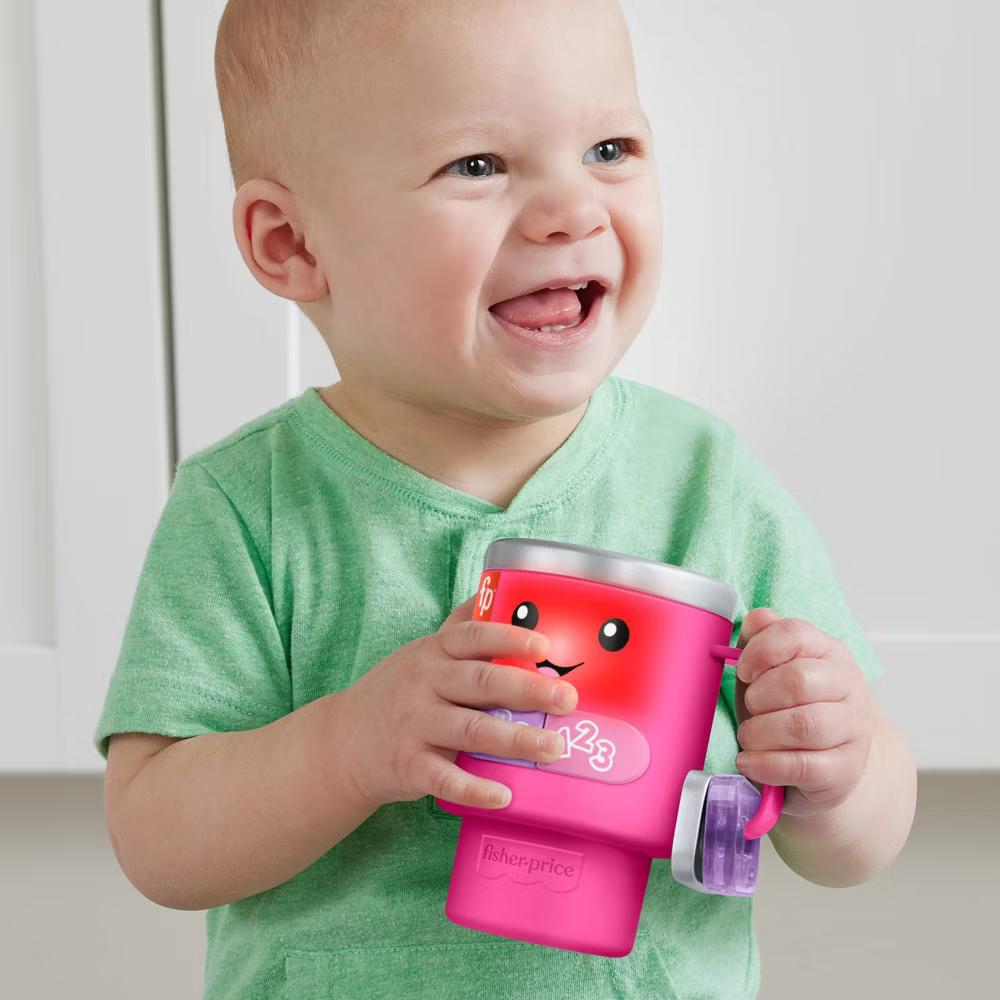 Fisher-Price Laugh & Learn Wake up & Learn Coffee Mug - Pink - Image 2
