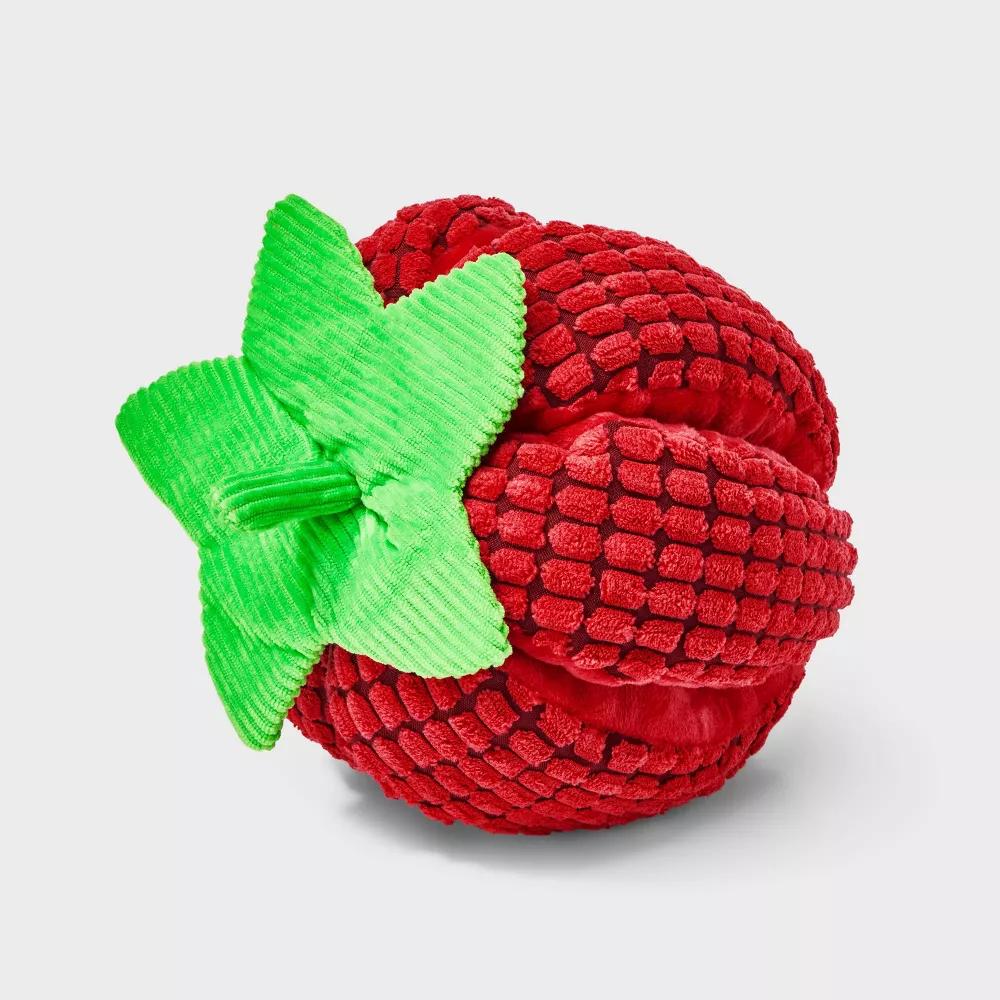 Strawberry with Crinkle Plush Dog Toy - Image 2