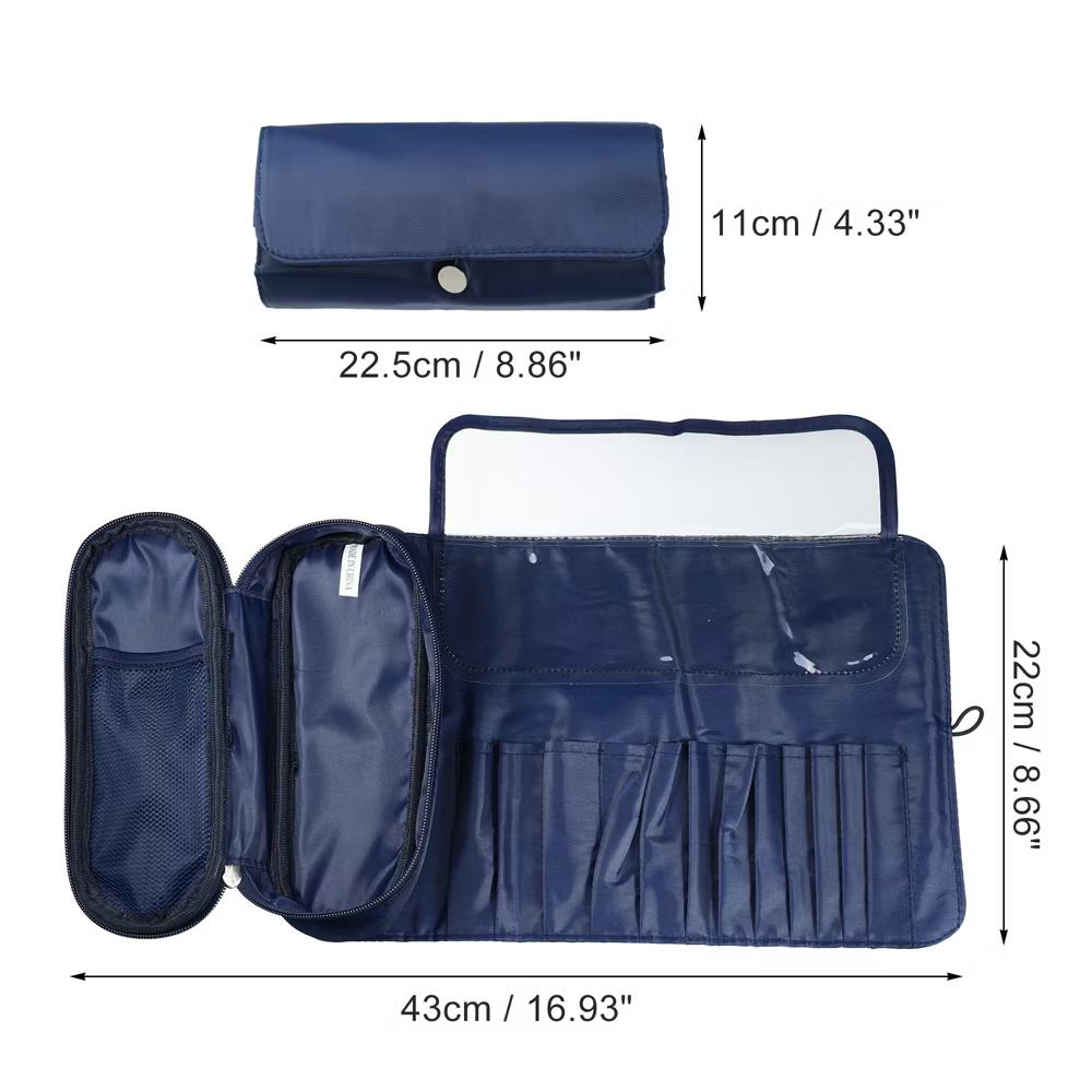 Travel Makeup Bag Makeup Brush Holder Portable Makeup Organizer Bag Cosmetics Storage Bag Waterproof 1 Pcs - Image 16