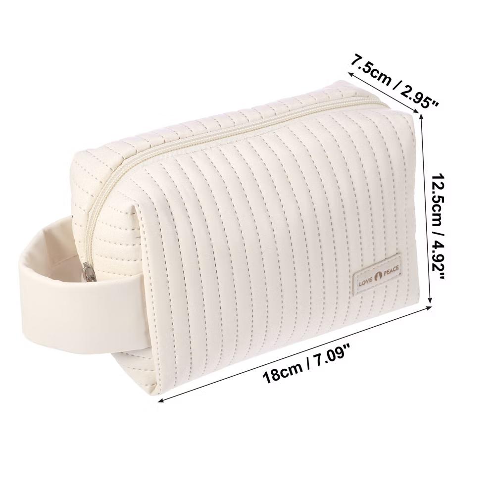 Faux Leather Small Makeup Bag - Image 4