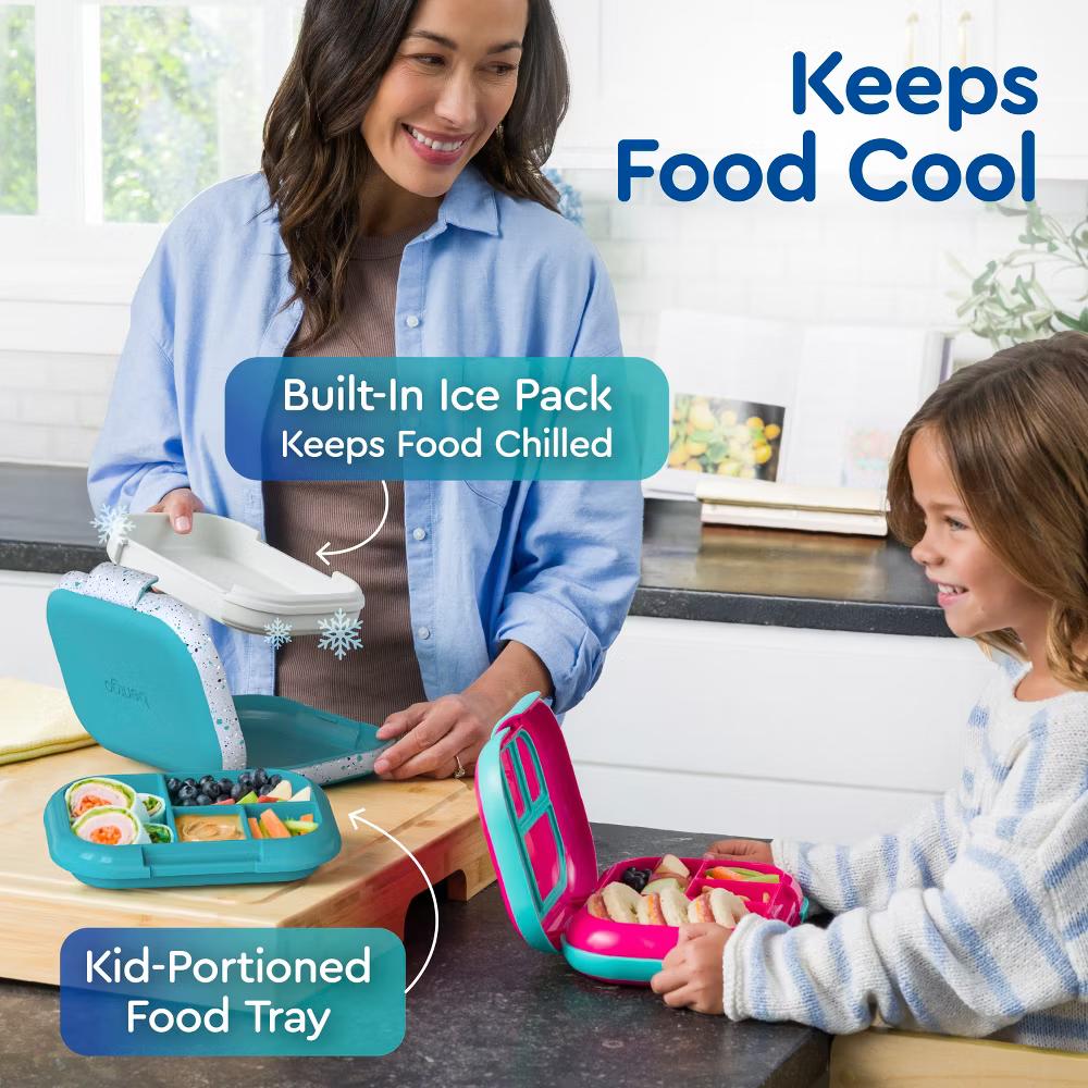 Kids' Chill Lunch Box, Bento-Style Solution, 4 Compartments & Removable Ice Pack - Image 82
