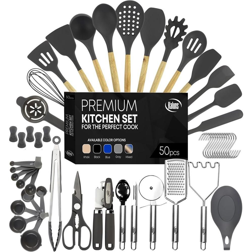 Kitchen Utensils Set, 50 Piece Silicone And Stainless Steel Cooking Utensils, Heat Resistant Kitchen Tools - Image 14