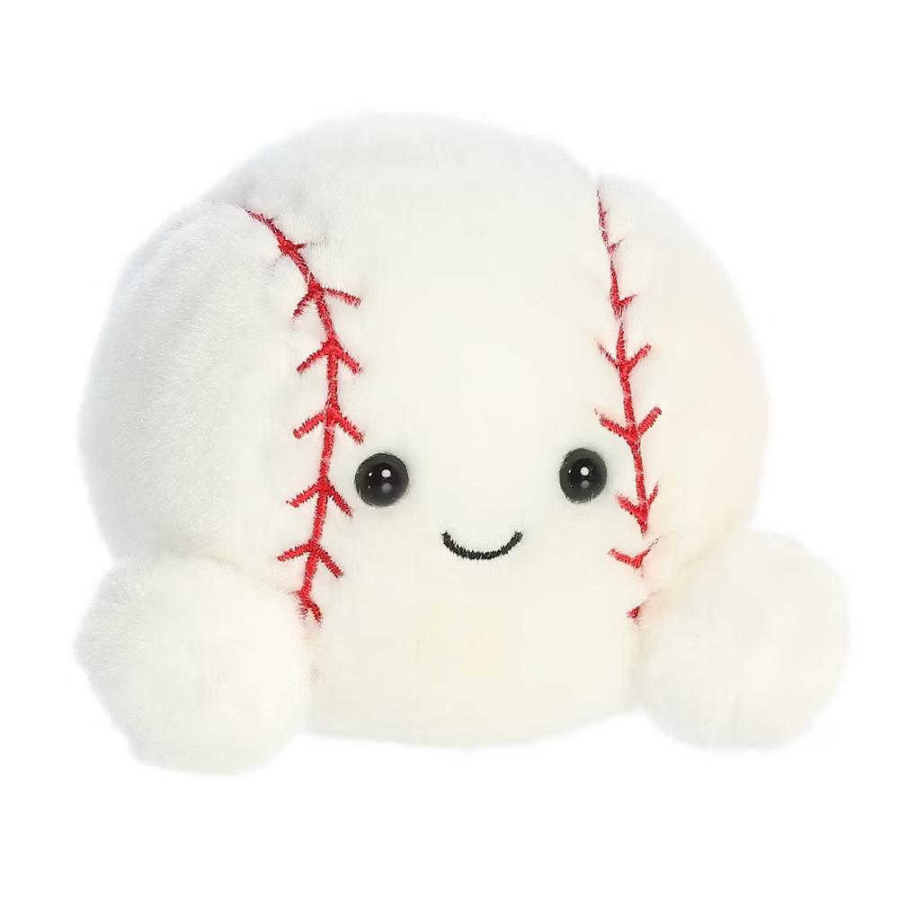 Mini Slugger Baseball Palm Pals Adorable Stuffed Animal White 4" - Image 2