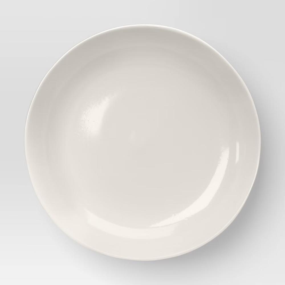 38.9oz New Stoneware Aralia Organic Dinner Bowl Sour Cream - Image 2