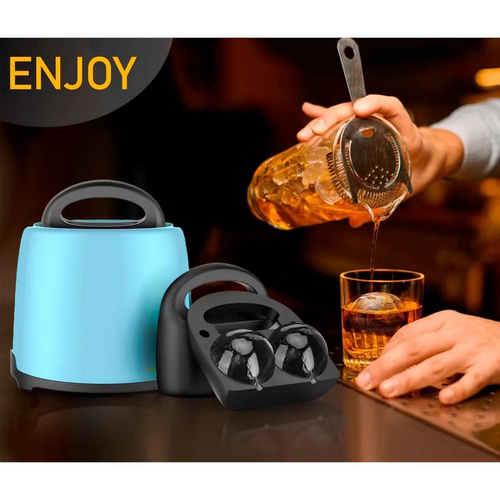 LEMONSODA Round Crystal Clear Ice-Cube Maker Mold - 2 Easy Spherical Ice - Image 4