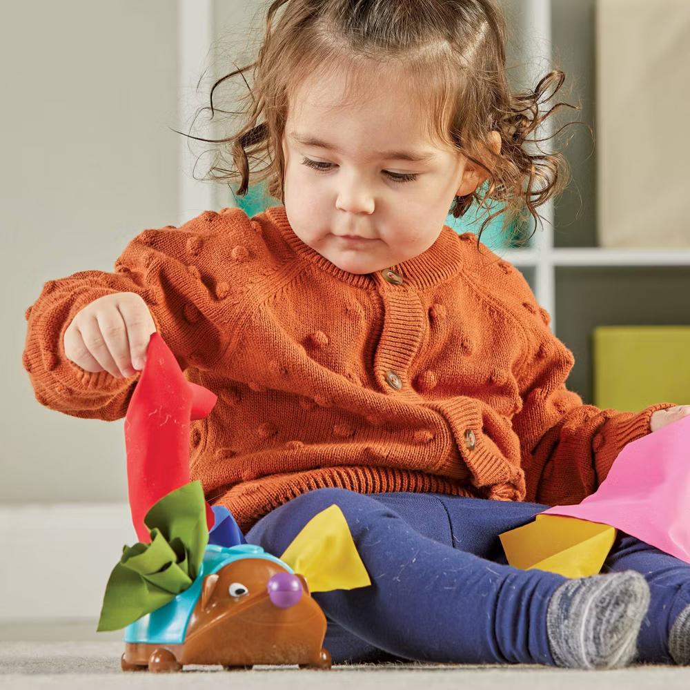 Spike the Fine Motor Hedgehog Tissue Time: Plastic Baby & Toddler Toys, BPA-Free, 11 Pieces - Image 4
