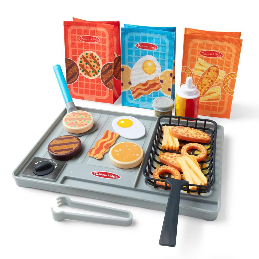 Flip & Fry Grill Play Set with Water WOW!® Color Changing Play Food Preschool Toy