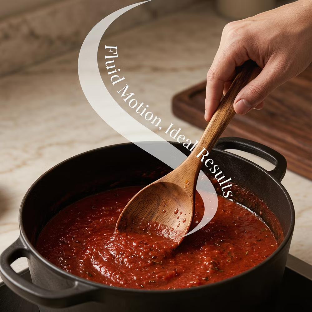 Essential Wood Solid Color Kitchen Gadgets Utensils for Home Cooking or Gift 6Pcs - Image 10