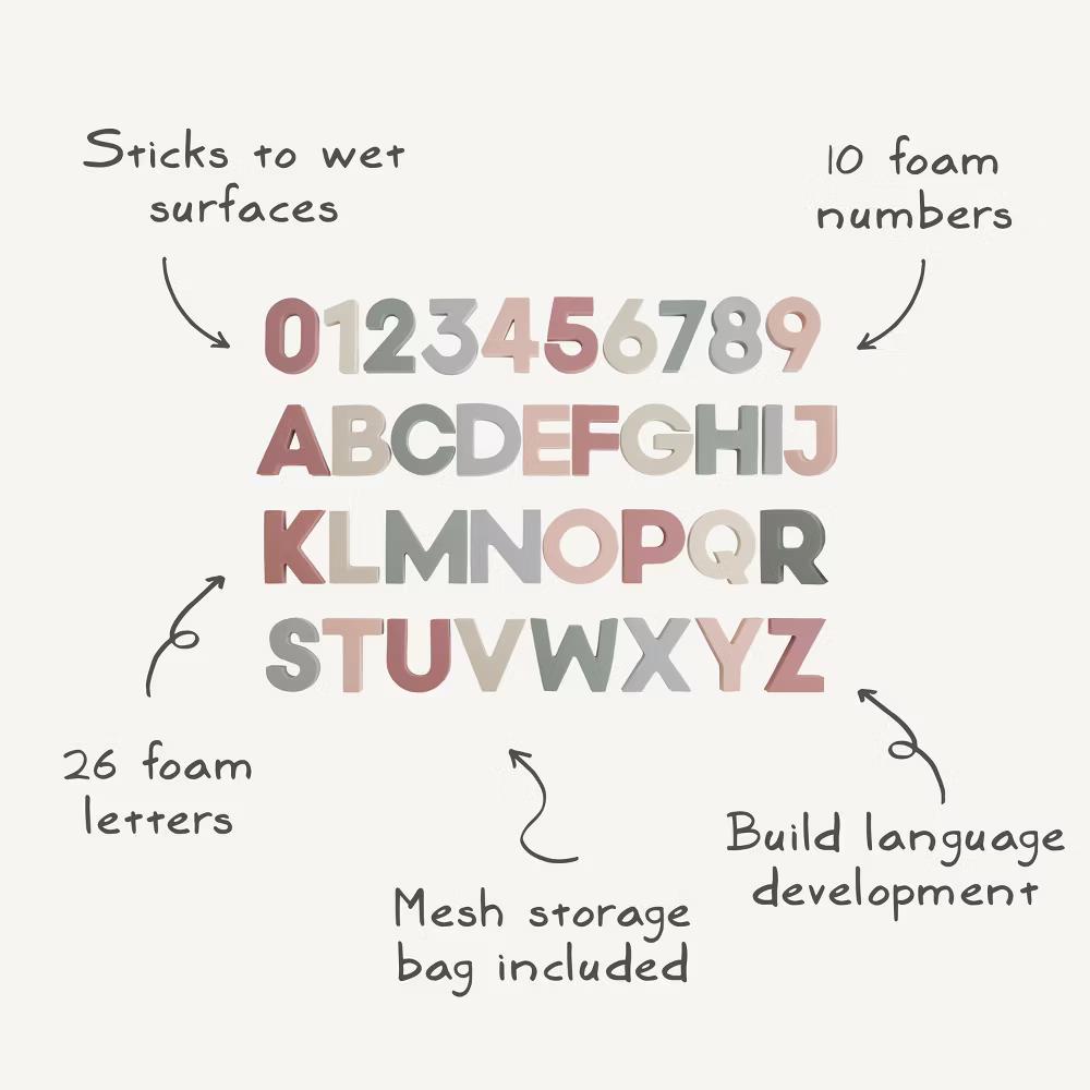 Mushie Letters & Numbers Bath Play Set - Image 6