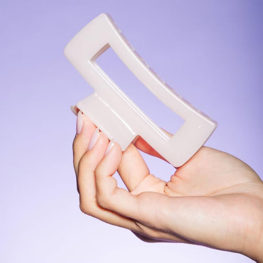Locked In Claw Clips for Thick Hair - Cream/Purple - 2ct