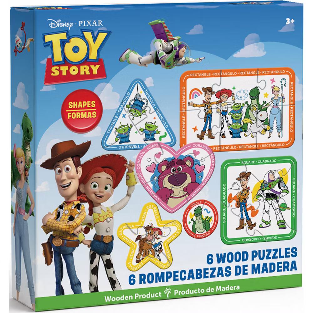 Educational Puzzles - 6-Pack Mini Shaped Wood Jigsaw Puzzles, Toy Story - Image 3
