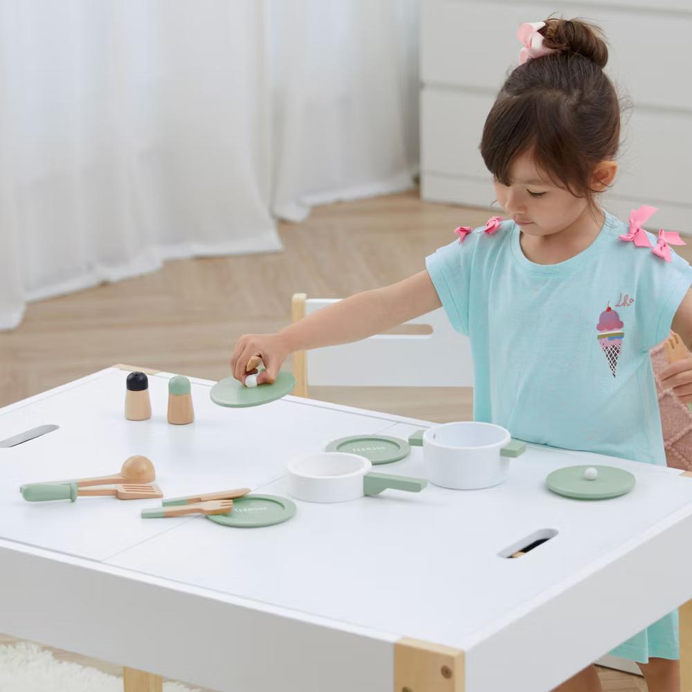 Little Chef Frankfurt 14-Piece Pretend Play Kitchen Cookware Accessory Set, Green - Image 9