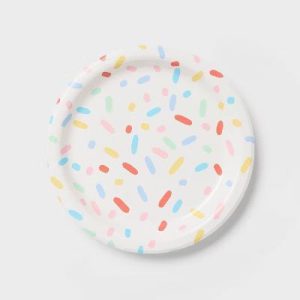 20ct Birthday Sprinkle Snack Paper Plates - "