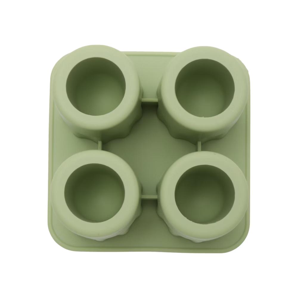 Ice Tray 4-Cavity Ice Cup Mould Cylinder Hand Wash Only Silicone Brick 3.86"x3.86"x2.09" 1 Pc - Image 3