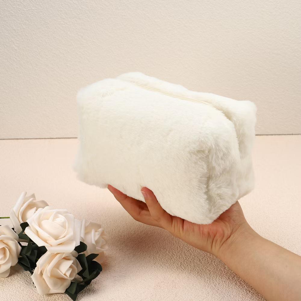 Cosmetic Travel Zipper Multi-functional Small Plush Makeup Bag 1 Pc - Image 22
