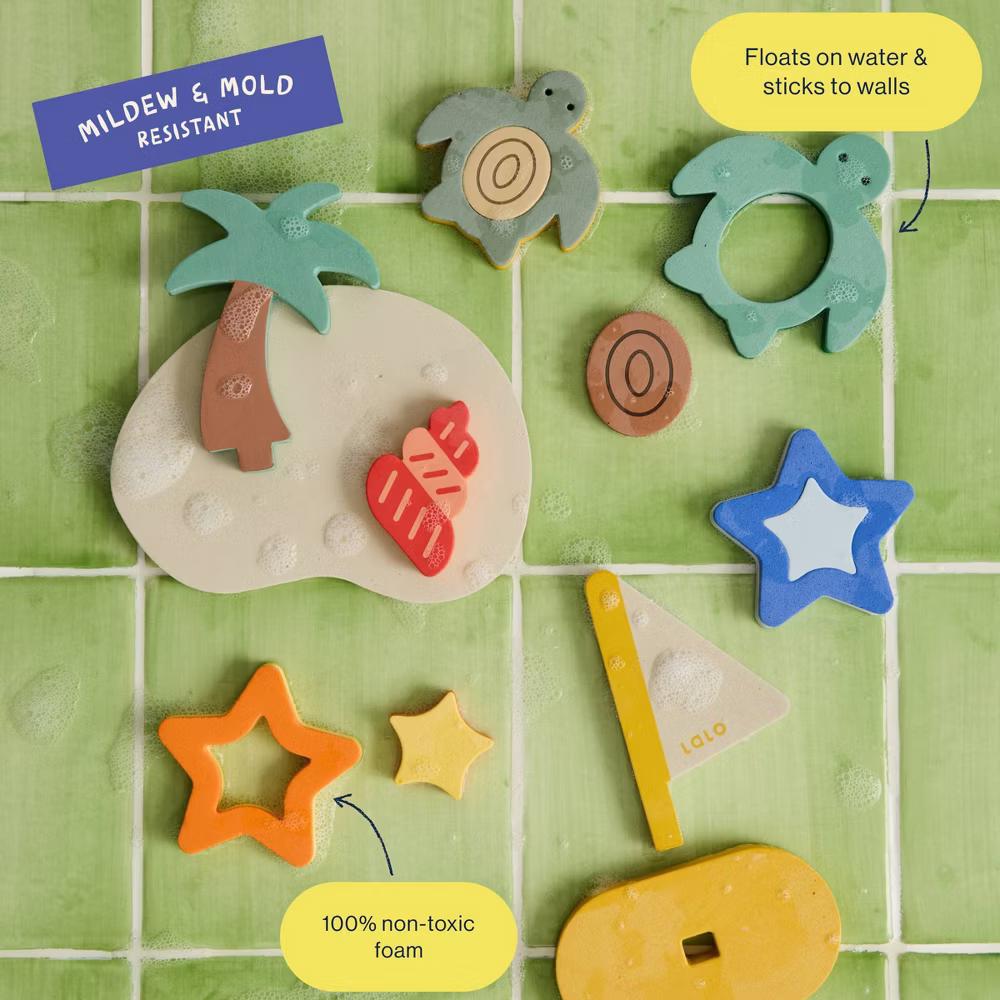 Lalo Foam Baby Bath Toy - Tropical Island - Image 2