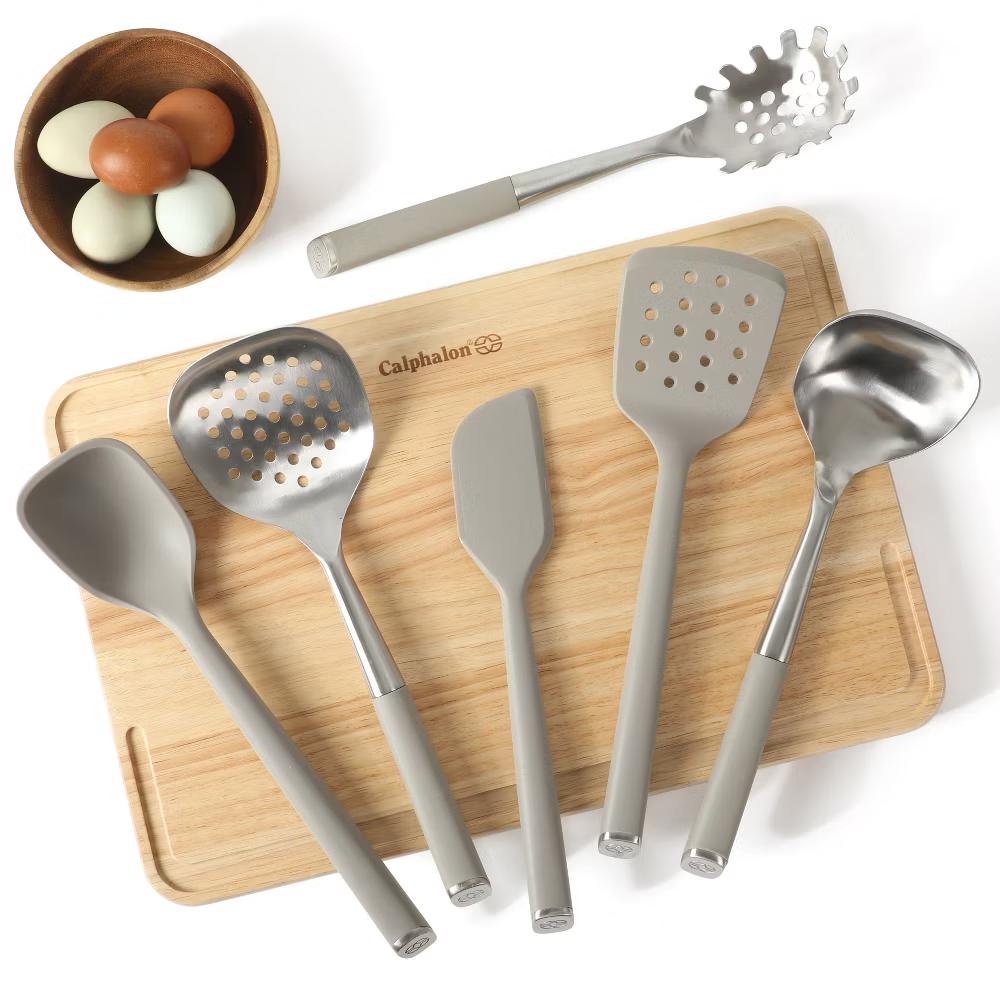 Edge 6 Piece Stainless Steel Kitchen Tool & Gadget Set- Taupe - Image 5