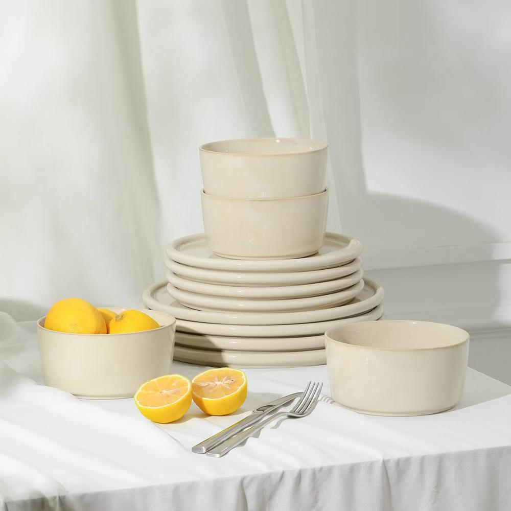 24pc Eden Stoneware Dinnerware Set - Image 15