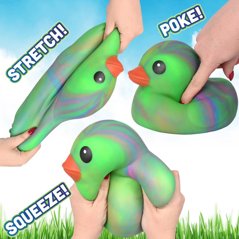 Jumbo Squeezy Ducks - Tie Dye Green - Image 4