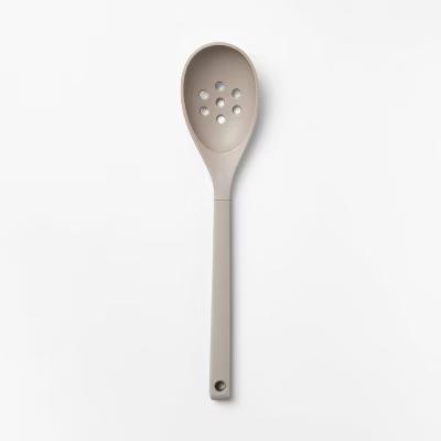 Soft Grip Nylon Slotted Spoon Slate Gray - Image 3