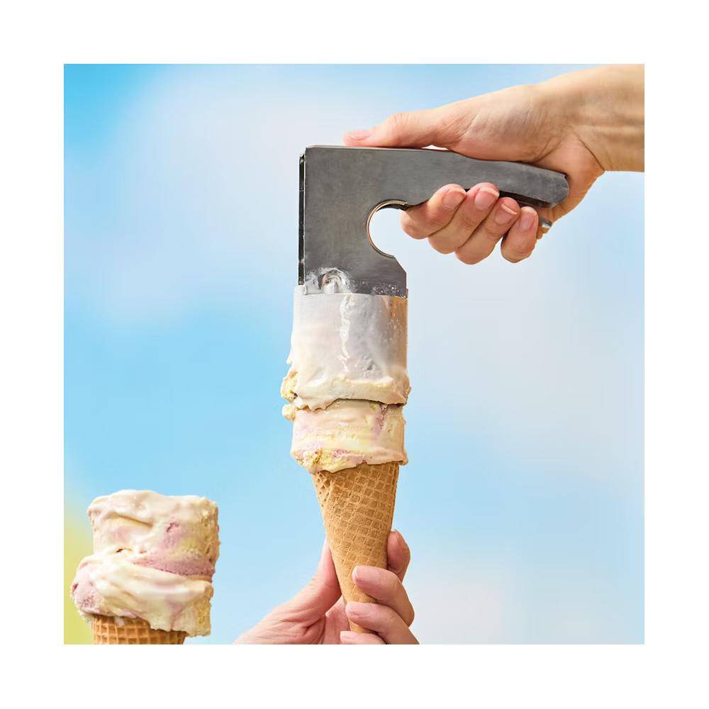 The Lakeside Collection Classic Retro Stainless Steel Cylinder Ice Cream Scoop with Handle - Image 3