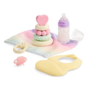 Tory & Riley 18" Babysitter Doll & Baby Doll Sister with Accessories Playset: Plastic & Polyester Doll Set