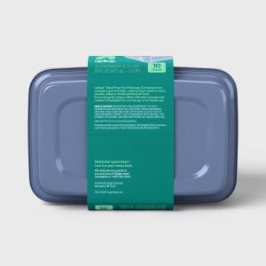 16oz 20pc Meal Prep Food Storage Containers - Rectangle - 2-cup single compartment - 10pk