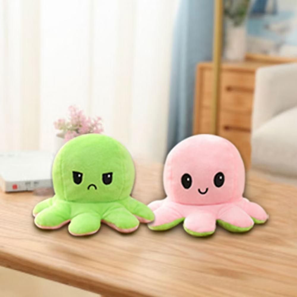 Link Moody Reversible Emotion Octopus Plushie Sad/Happy Express Your Emotions Moody Plush Toy Sensory Fidget Toy for Stress Relief - Image 9