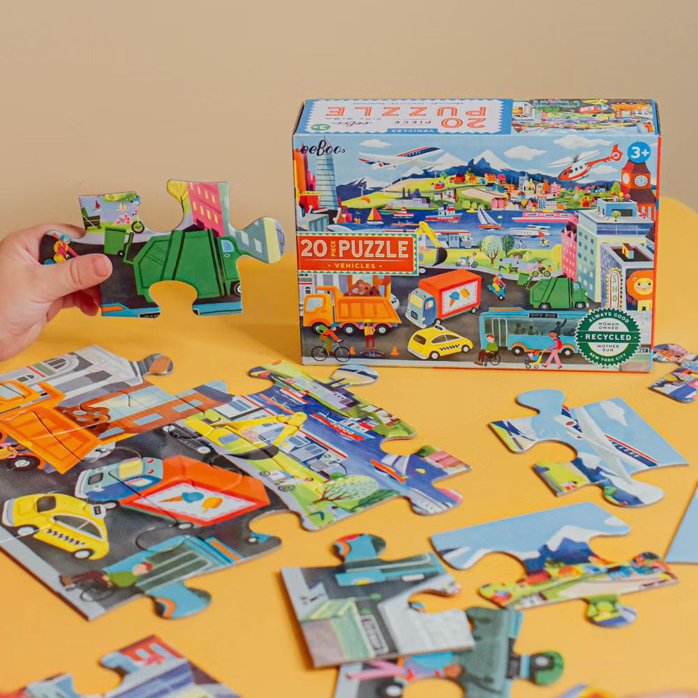 eeBoo: Vehicles 20 Piece Puzzle for Kids - Image 4