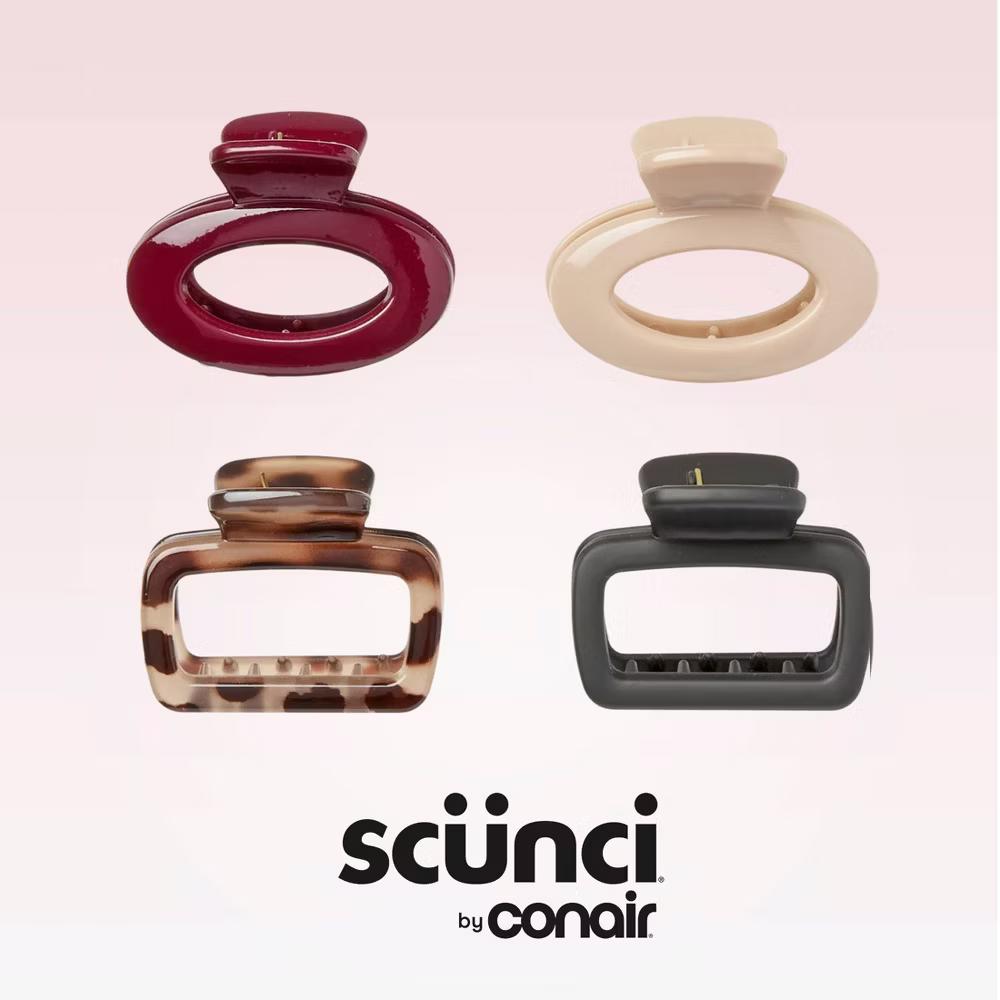 Mixed Shape Mini Claw Clips - All Hair - 4pcs: Hair Styling, Fashion, Securing Hair