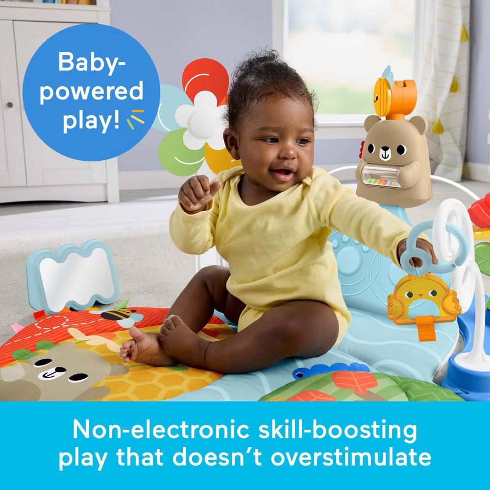 Fisher-Price 3-in-1 Kick & Sway Activity Gym, Baby Play Mat & Sensory Learning Toys for Newborn Developmental Play - Image 5
