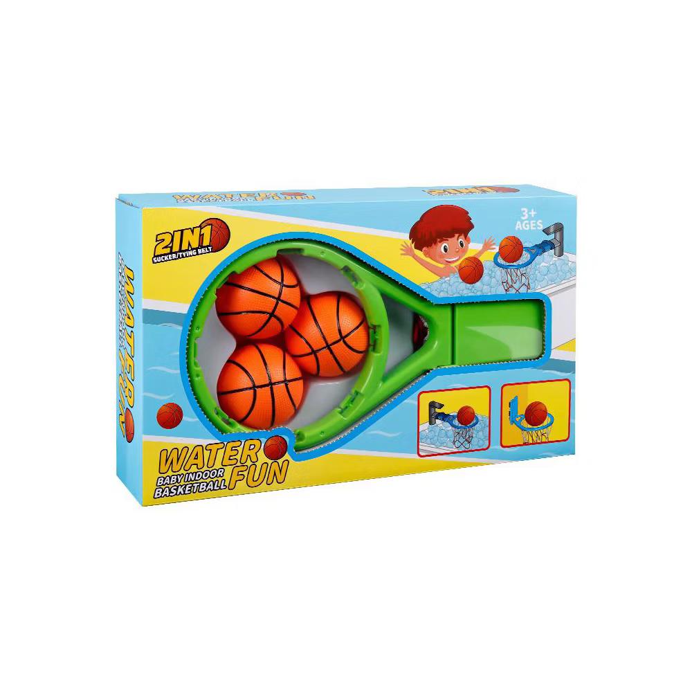 Basketball Hoop Playset with Suction Cups & Tying Straps, 2 in 1 Mini Basketball Hoop for Bathtub & Door with 3 Soft Balls for Toddlers 1-3 - Image 9
