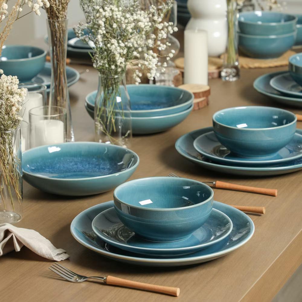 Riley 4-Piece Pasta Bowl Set Stoneware, Service for 4 - Image 8