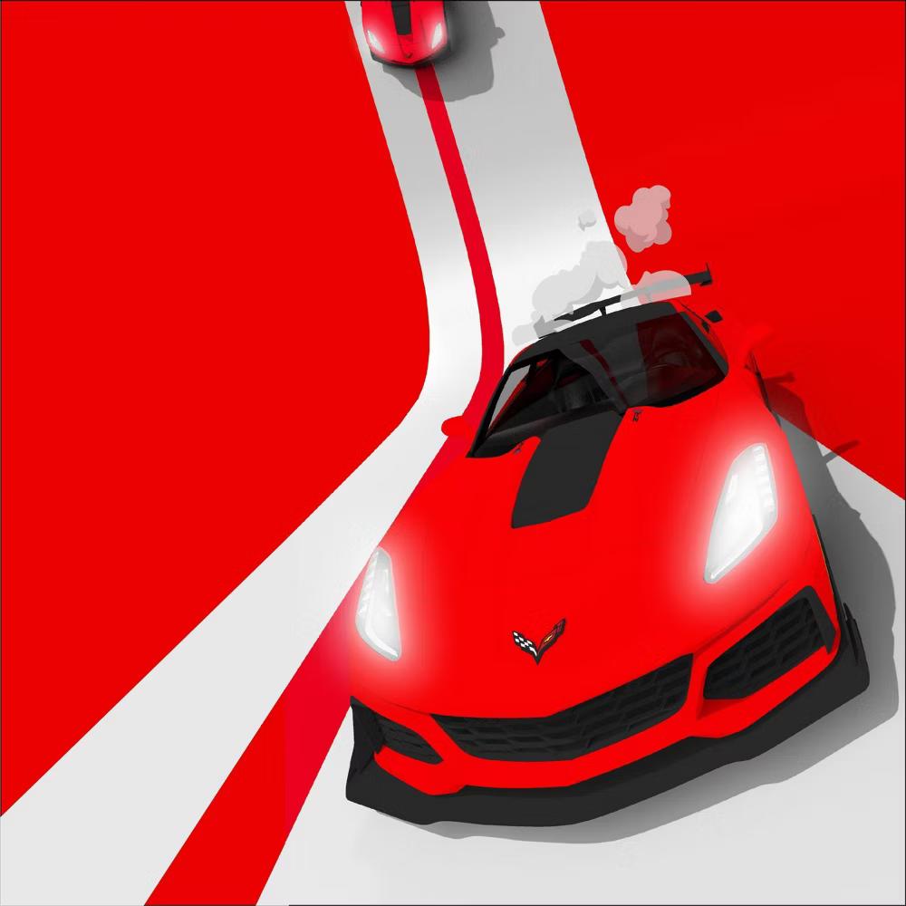 Sharper Image Toy RC Corvette ZR1 Real Drive Gravity Sensor Remote Control Car - Image 6