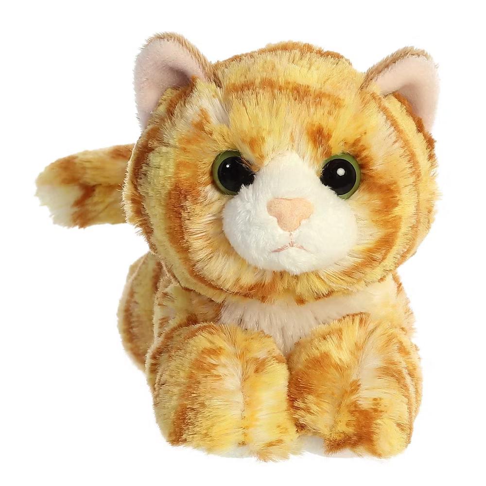 Small Ginger Cat Mini Flopsie Adorable Stuffed Animal Orange 8" - Image 3