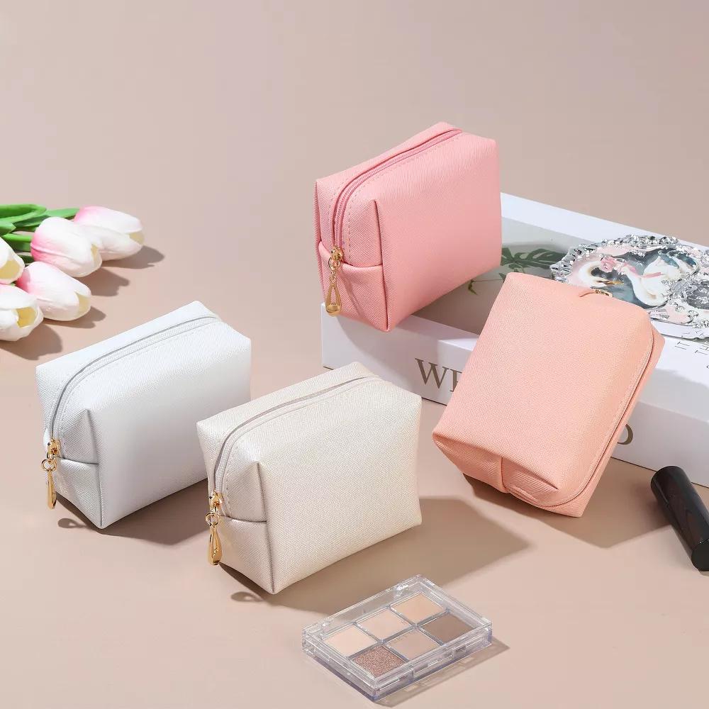 PU Waterproof Cute Preppy Travel Toiletry Mini Makeup Bag 4" x 3" - Image 47